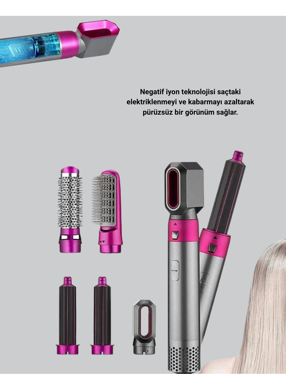 5’i 1 Arada Saç Şekillendirici Set Kuaför Düzeyinde Performans ve Ergonomik Tasarım