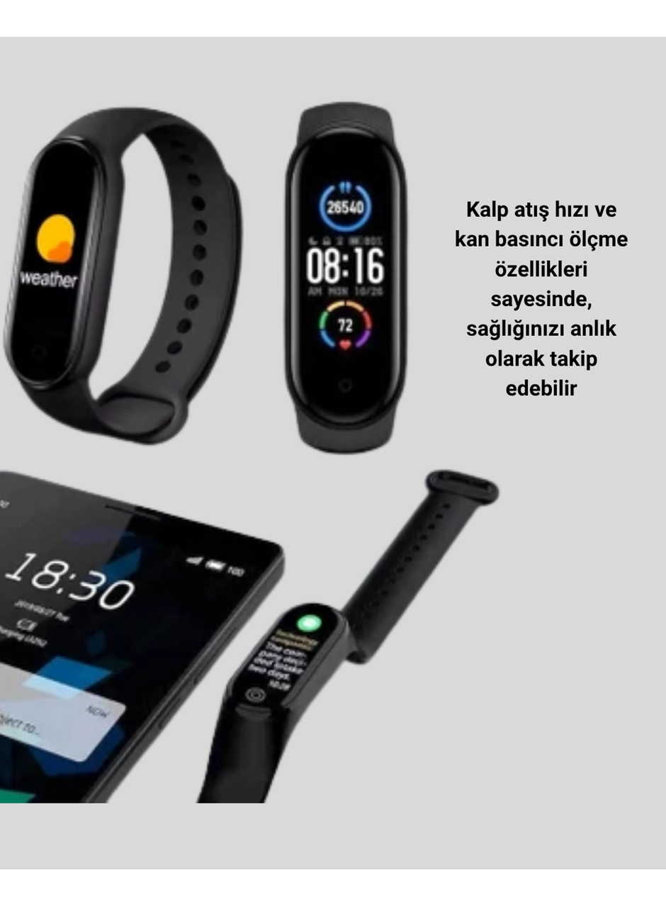 Akıllı Bileklik – Kalp Atış, Uyku ve Adım Takibi, IP67 Su Geçirmez