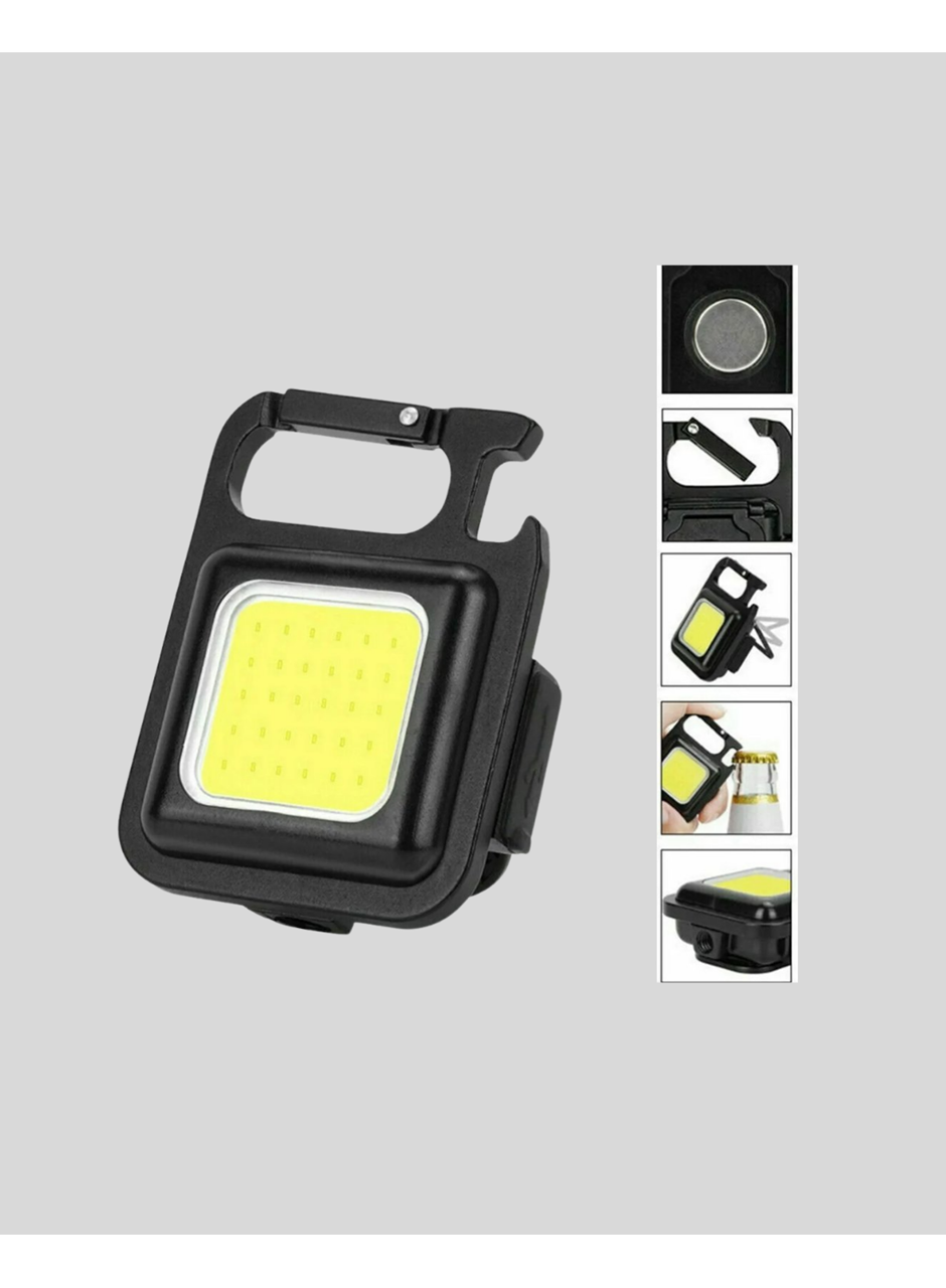 Mini 800 Lümen LED El Feneri – USB Şarjlı, 3 Kademeli Işık, Şişe Açacaklı Taşınabilir Tasarım