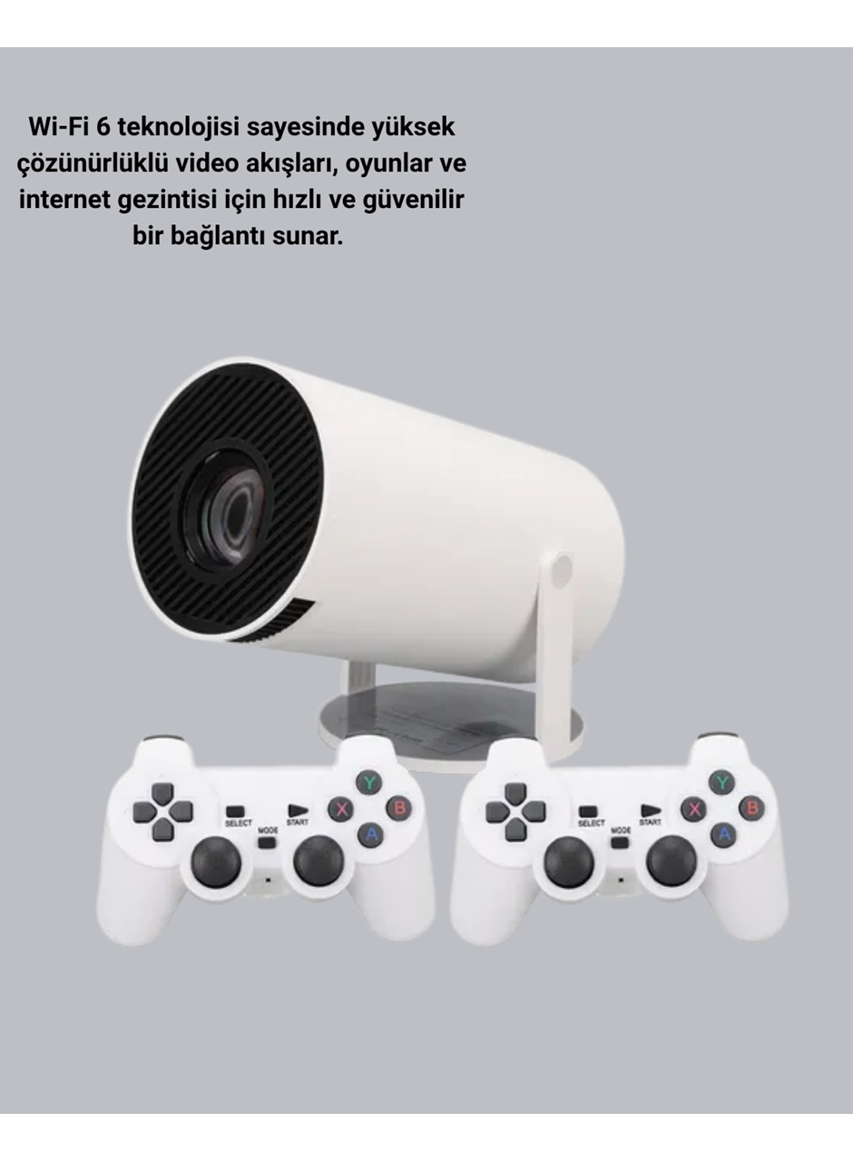 Bluetooth 5.0 ve Wi-Fi 6 Akıllı 4K Projeksiyon