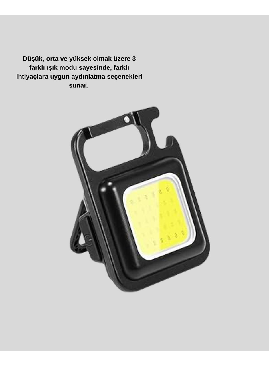 Süper Parlak 800 Lümen LED Fener – USB Şarjlı, 3 Işık Modlu, Mini Taşınabilir ve Anahtarlık Tipi