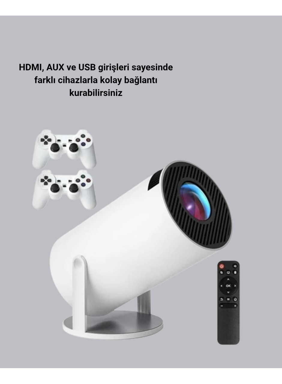 Wi-Fi 6 ve Bluetooth 5.0 Destekli 4K Akıllı Projeksiyon Cihazı