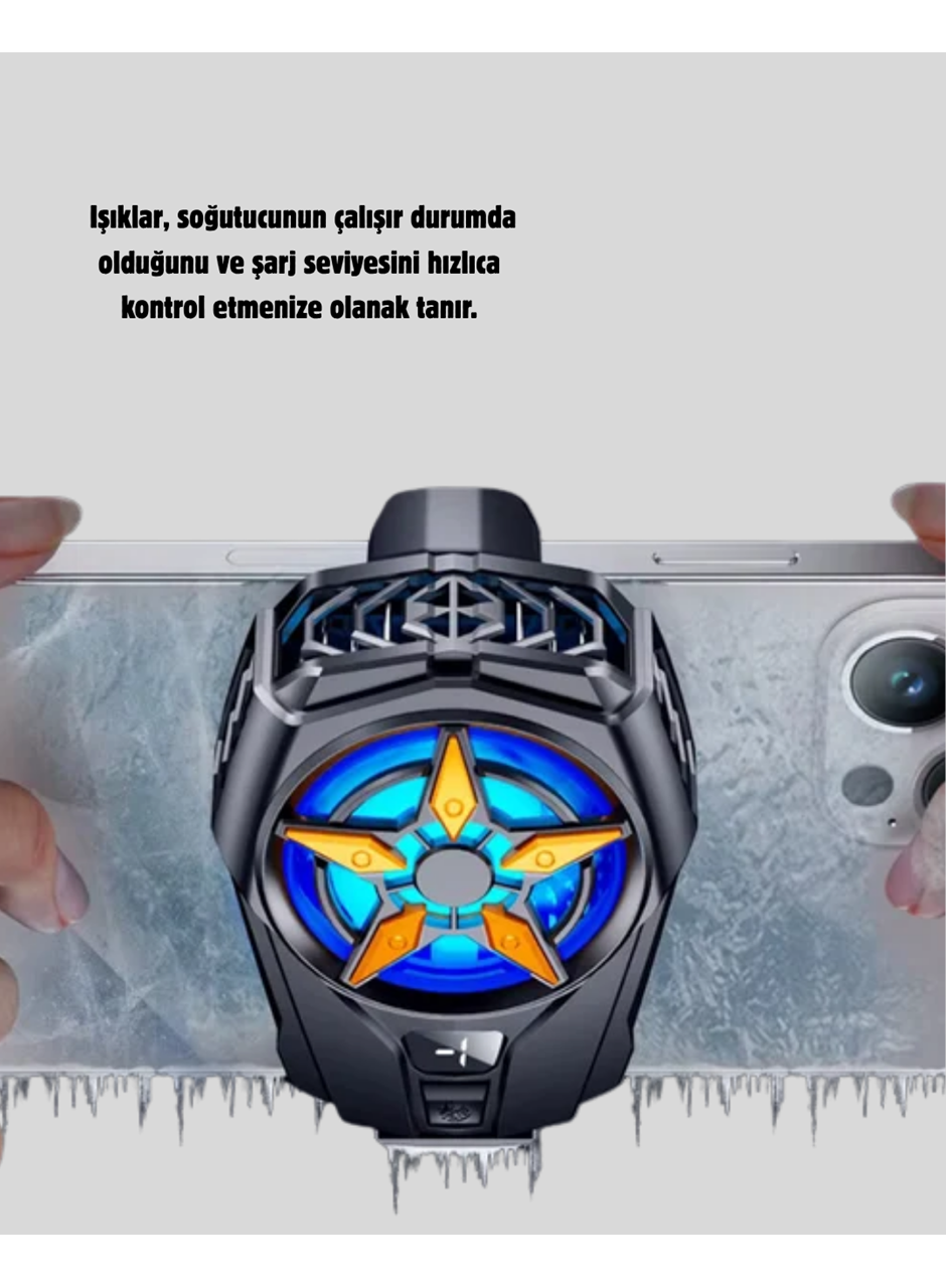 Taşınabilir Şarjlı Telefon Soğutucu – Sessiz Fan Motoru ile Yüksek Performans Koruma