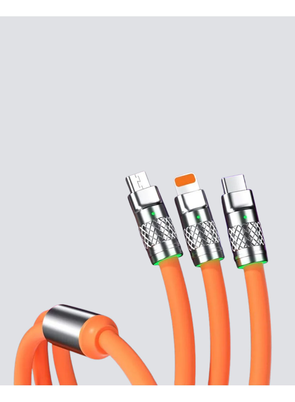 ÜÇLÜ Şarj Kablosu – Yüksek Hızlı, Dayanıklı ve Uzun Ömürlü