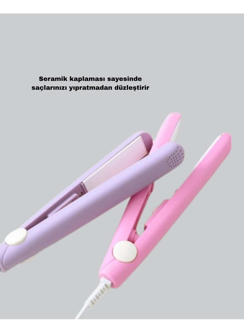 Seyahat Tipi Mini Saç Düzleştirici – Seramik Kaplama, Hızlı Isınma, Kompakt Tasarım