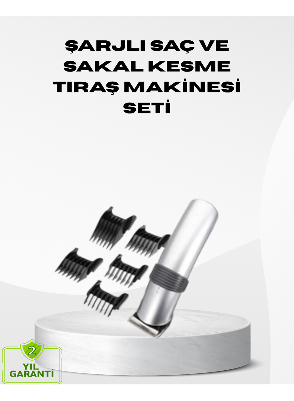 Kablosuz Profesyonel Tıraş Makinesi – Şarjlı, 60 Dakika Kullanım Süreli, Çelik Bıçaklı, Sessiz Motor