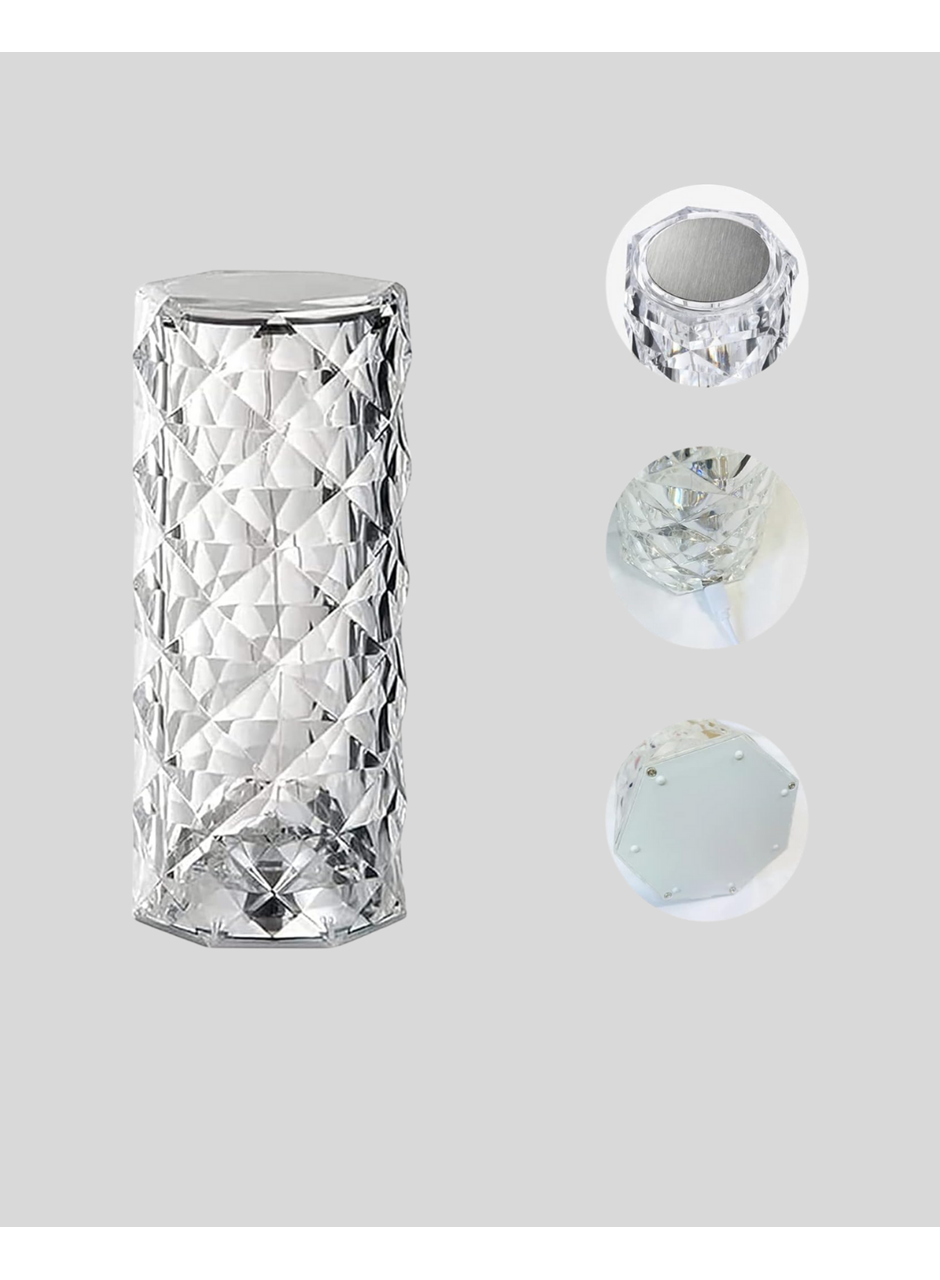 Kristal RGB LED Masa Lambası – Renkli Kumandalı Işık, Dekoratif ve Enerji Tasarruflu