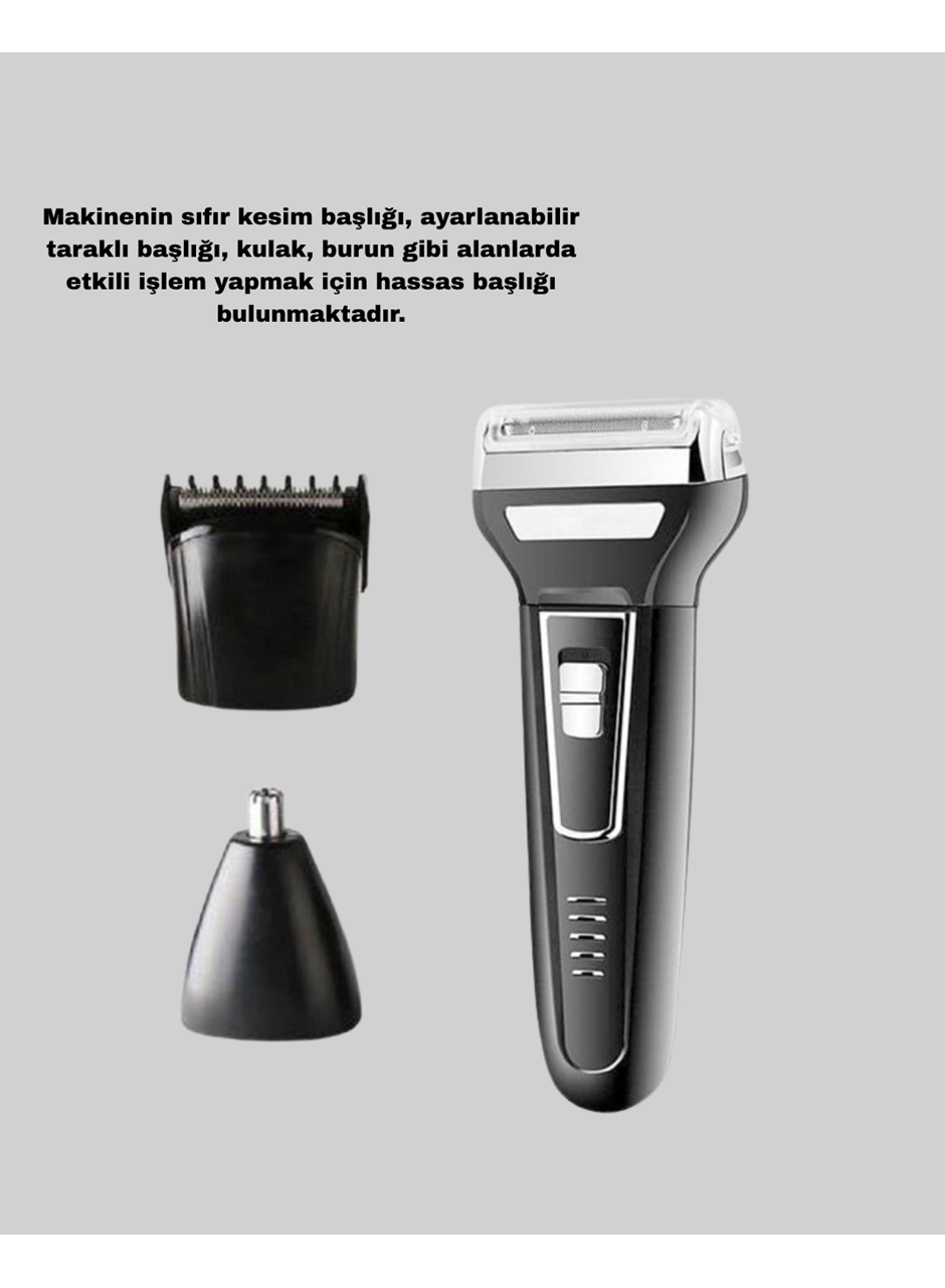 İnsua 3 Başlıklı Profesyonel Tıraş Makinesi – Sıfır Kesim, Hassas Başlık, Güçlü Motor