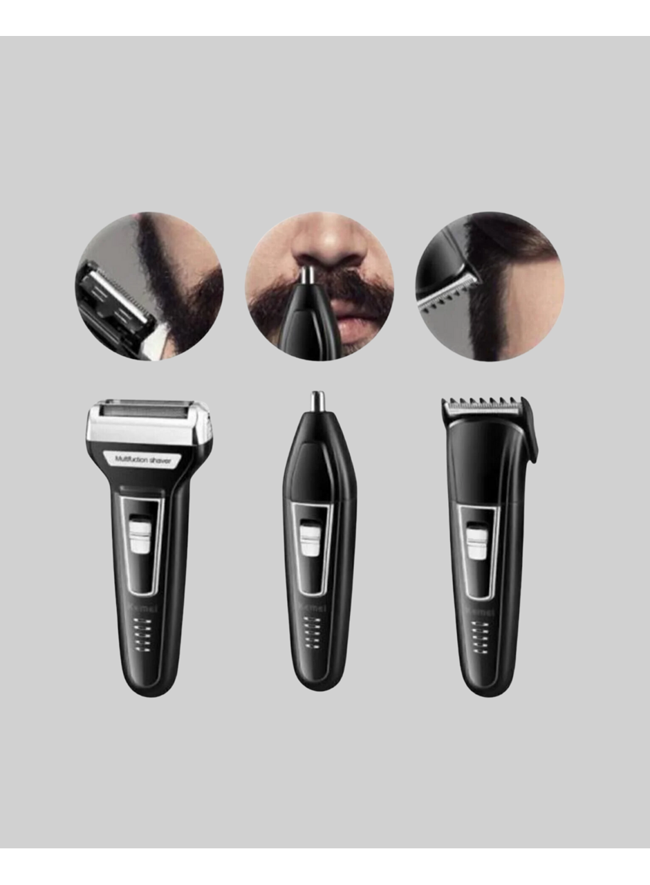 İnsua Erkek Bakım Seti – 3 Başlıklı Şarjlı Tıraş Makinesi, 60 Dakika Kablosuz Kullanım