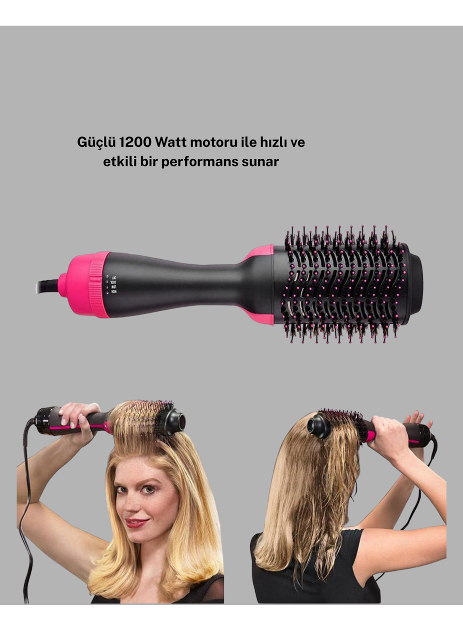 Yeni Nesil Fön Tarağı – 220°C Isı, Negatif İyon, 360° Dönebilen Kablo