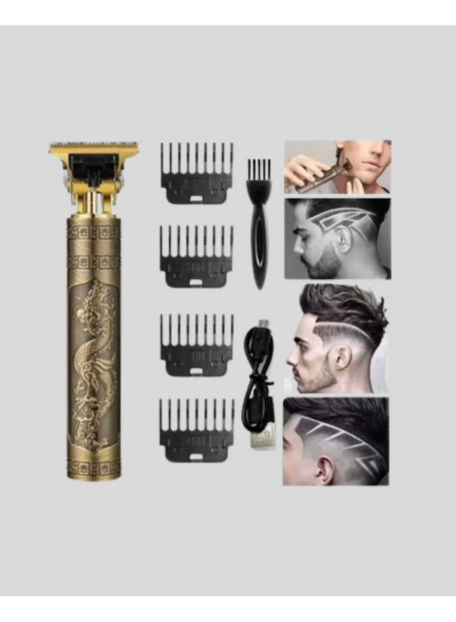 Profesyonel Çizik Tıraş Makinesi – T Çelik Bıçaklı, 120 Dakika Şarjlı Kullanım, 3 Başlıklı