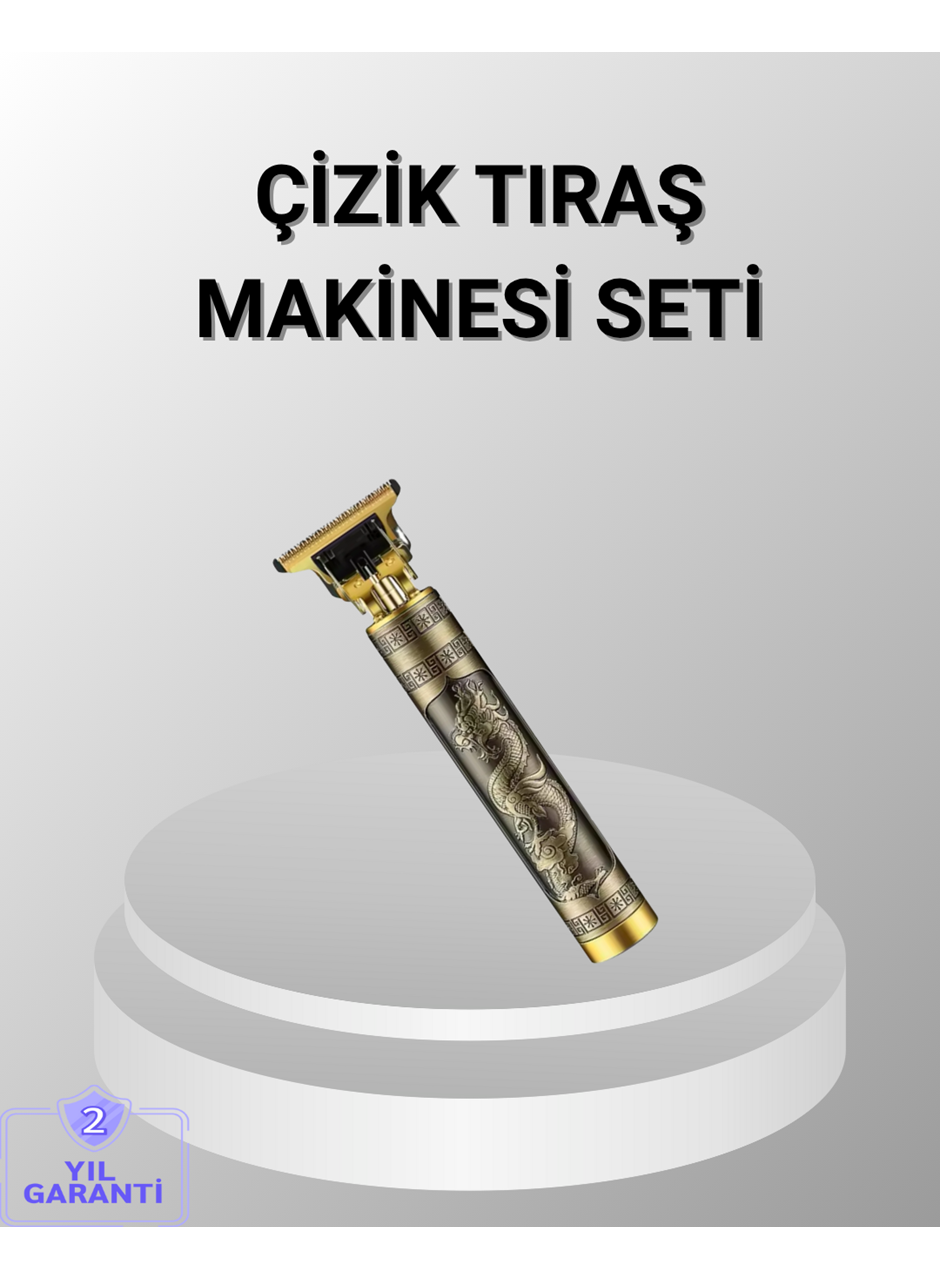 Şarjlı T Bıçaklı Saç ve Sakal Tıraş Makinesi – 3 Başlıklı, Güçlü Motorlu, 2 Saat Kullanım