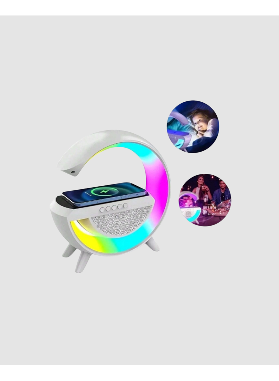 Bluetooth 5.0 Hoparlör – Kablosuz Şarj, RGB Gece Lambası ve FM Radyo
