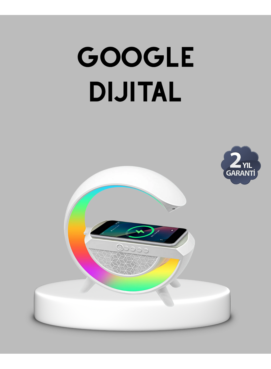 Kablosuz Şarjlı Bluetooth Hoparlör ve Gece Lambası – NFC, FM Radyo, RGB Işık