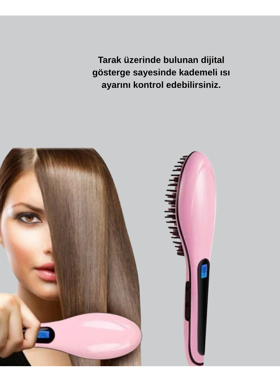Seramik Plakalı Elektrikli Saç Düzleştirici – Hızlı Isınma, Uzun Kablo, 25W–39W Güç