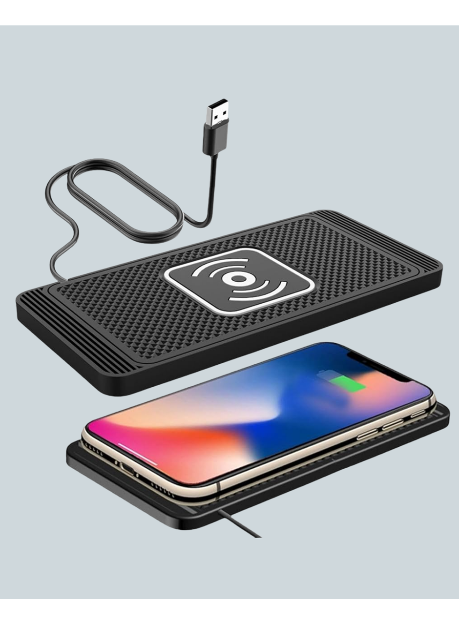 Kaymaz Manyetik Kablosuz Şarj Pedi – Araç, Ofis ve Ev Kullanımına Uygun