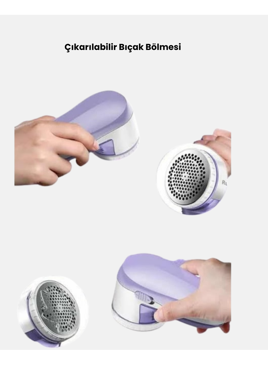 Şarjlı Tiftik Temizleyici – Çıkarılabilir Hazneli, Anti-Statik Fırçalı, USB Şarjlı