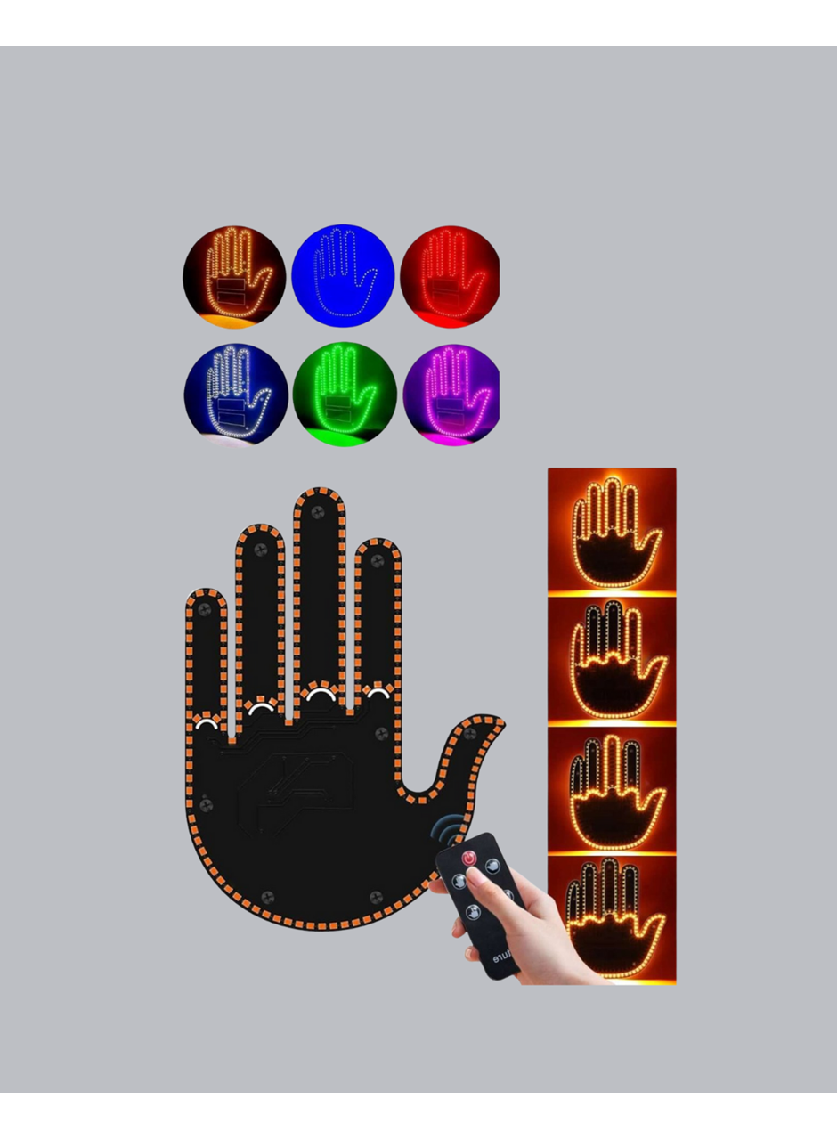 El Hareketiyle Kontrol Edilen 176 LED Amber Güvenlik Lambası