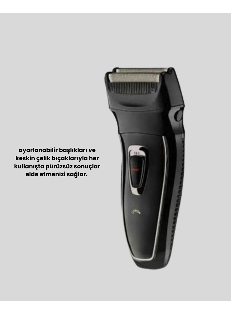 Uzun Pil Ömürlü Şarjlı Tıraş Makinesi – Hızlı Şarj, Ergonomik Tasarım, Çok Yönlü Kullanım