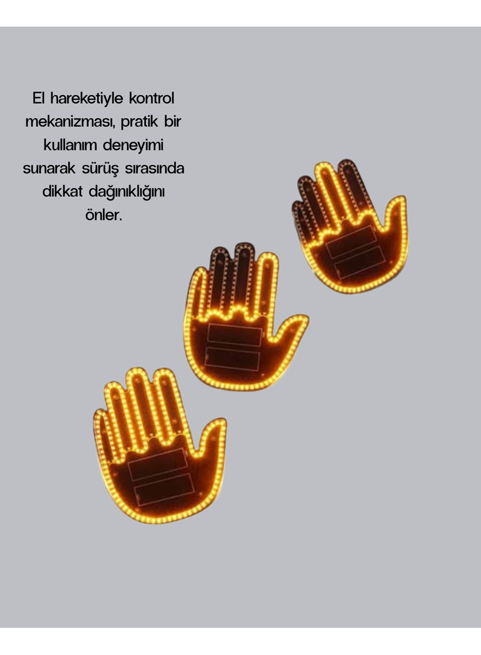 176 LED’li Amber Trafik Uyumlu Sinyal Işığı – El Hareketiyle Kontrol