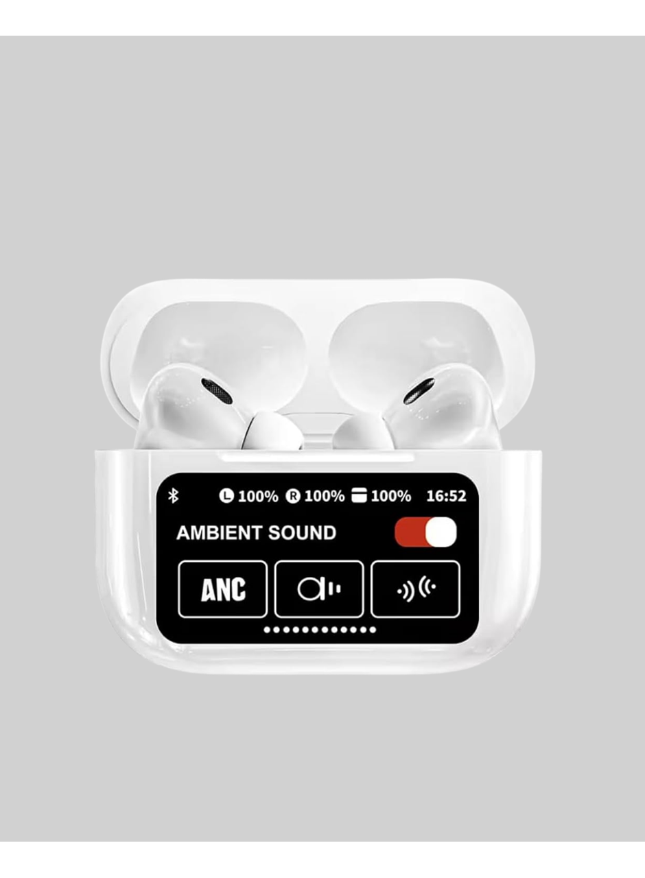 Dokunmatik Ekranlı Bluetooth Kulaklık – ANC, Suya Dayanıklı, Powerbank Kutulu