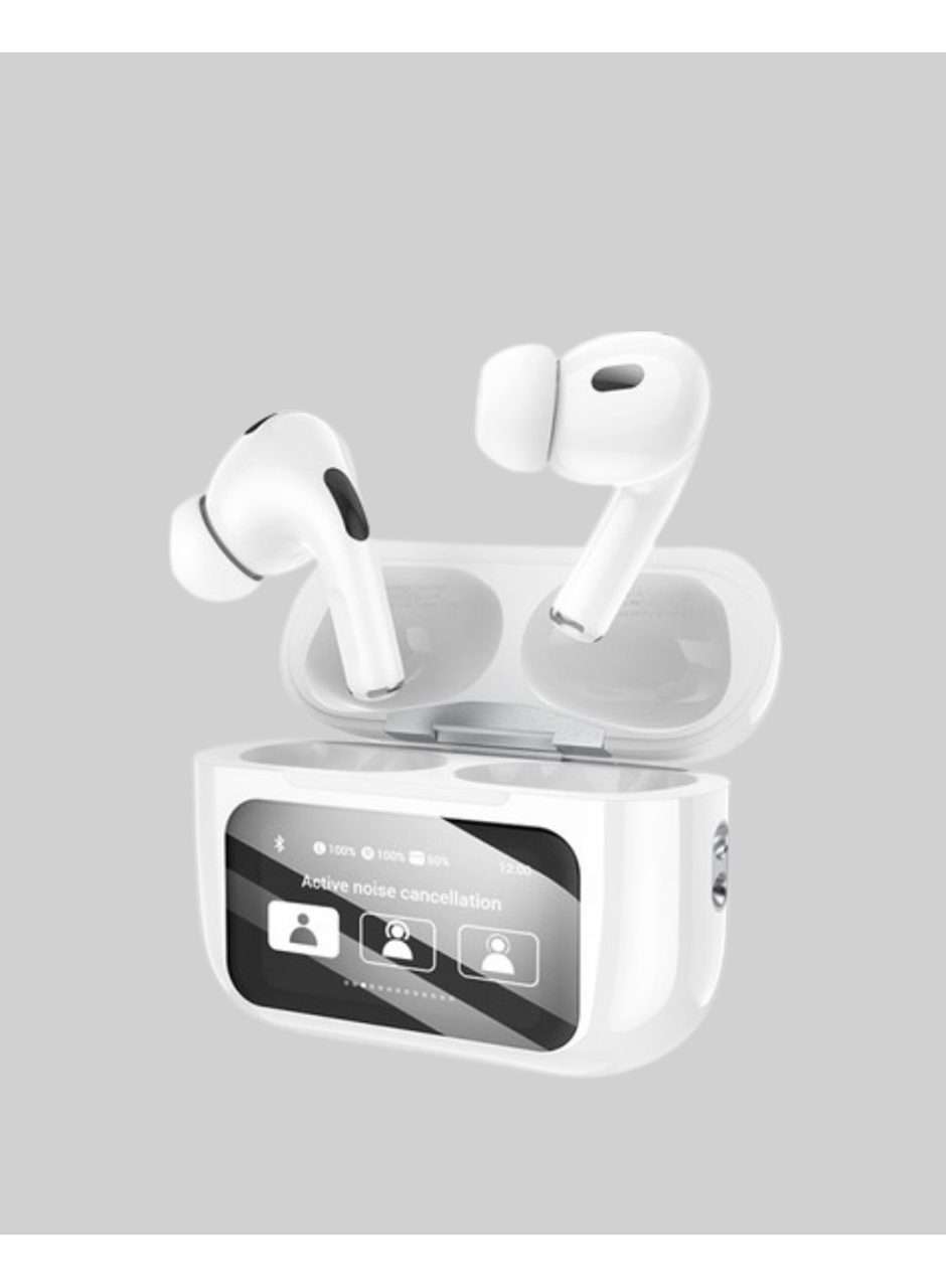 Dokunmatik Ekranlı Bluetooth Kulaklık – ANC, Suya Dayanıklı, Powerbank Kutulu