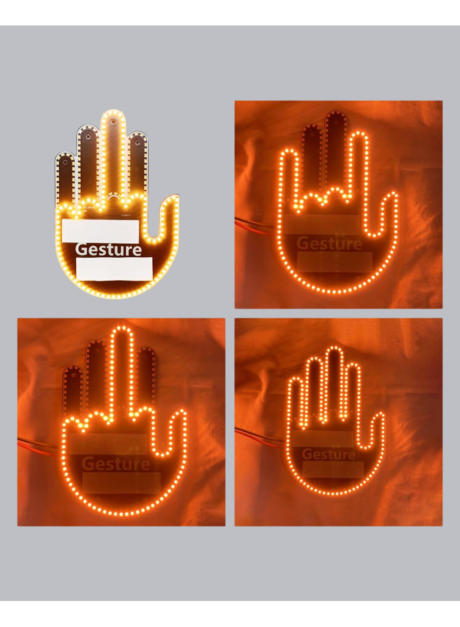 176 LED Amber Renkli El Hareketiyle Kontrol Edilen Motosiklet Dönüş Sinyali