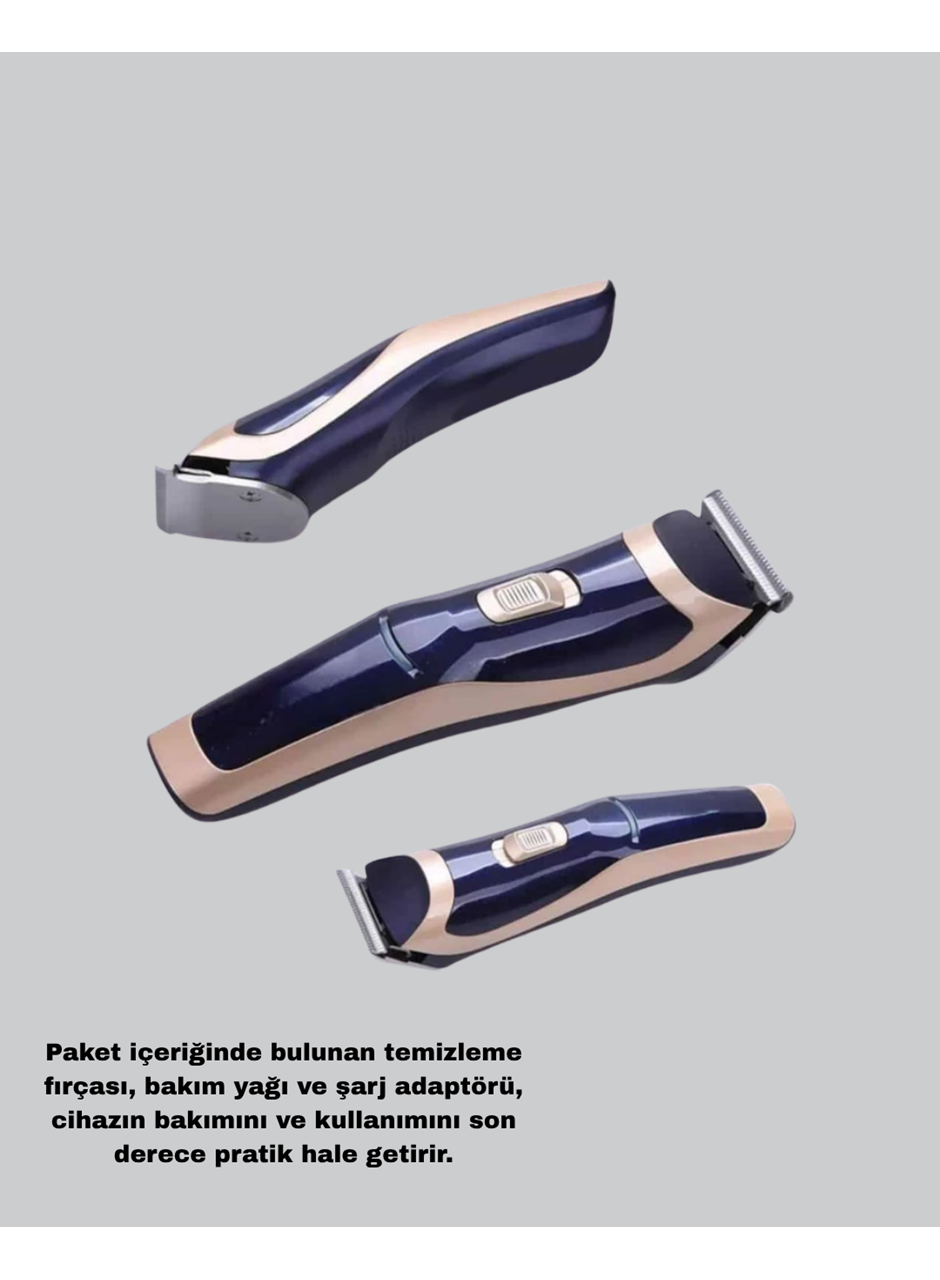 Profesyonel Şarjlı Saç ve Sakal Kesme Makinesi – Unisex, 12 mm Ayarlanabilir Başlık