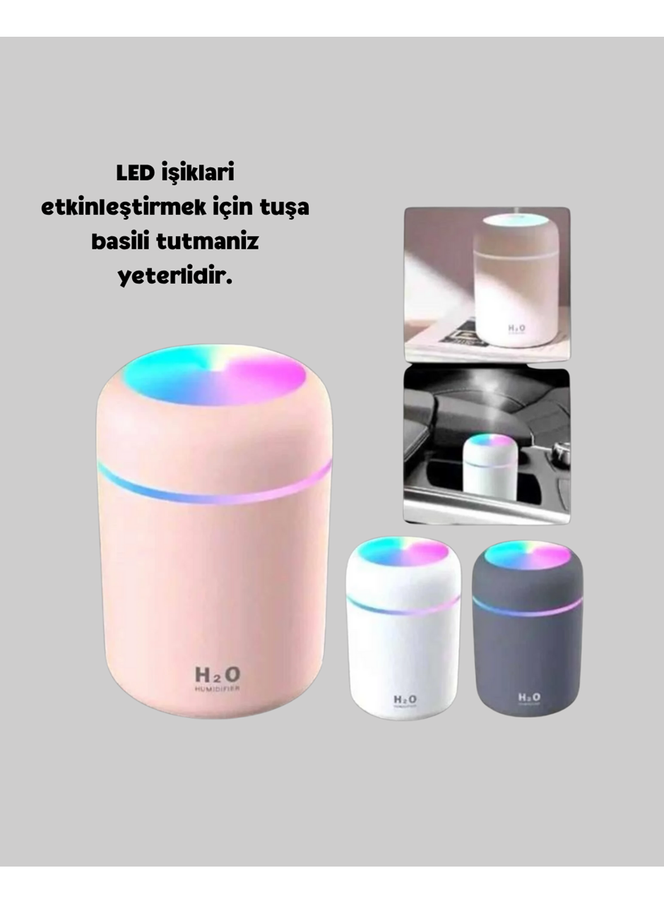 Taşınabilir USB Mini Nemlendirici – LED Aydınlatmalı, Çift Püskürtme Modu