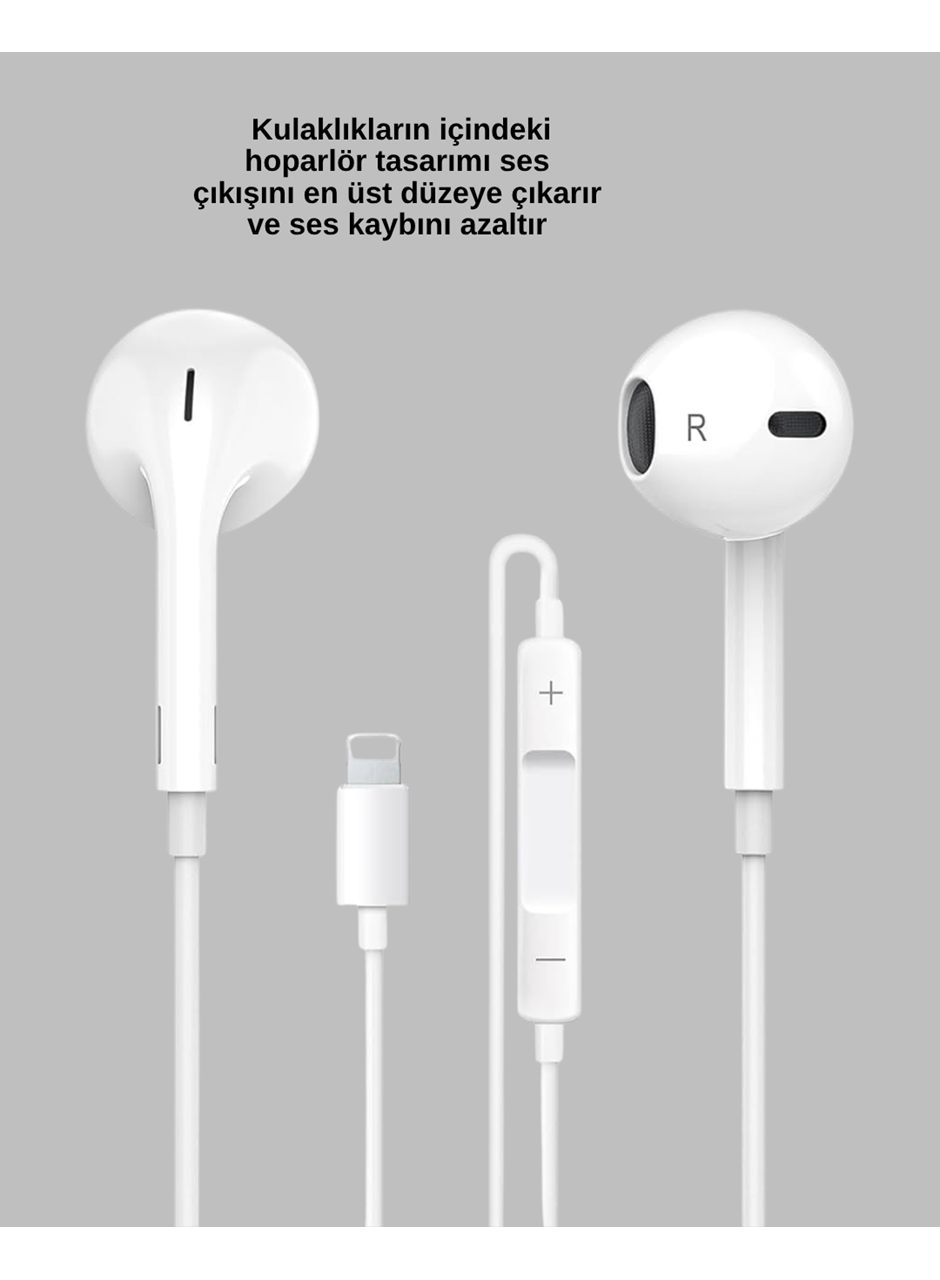 iPhone 14 ve altındaki modellerle uyumlu Kablolu kulaklık