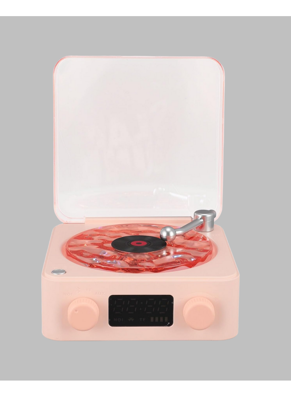 Retro Saatli Bluetooth Hoparlör – Gece Lambalı Kristal Ses Kalitesi