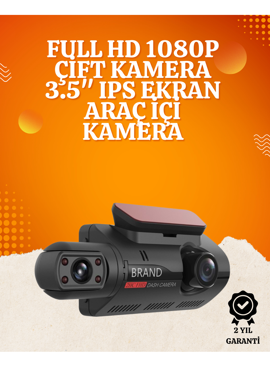 WiFi Destekli Araç Kamerası – 3 inç Ekran, 1080P Ön ve 720P İç Kamera