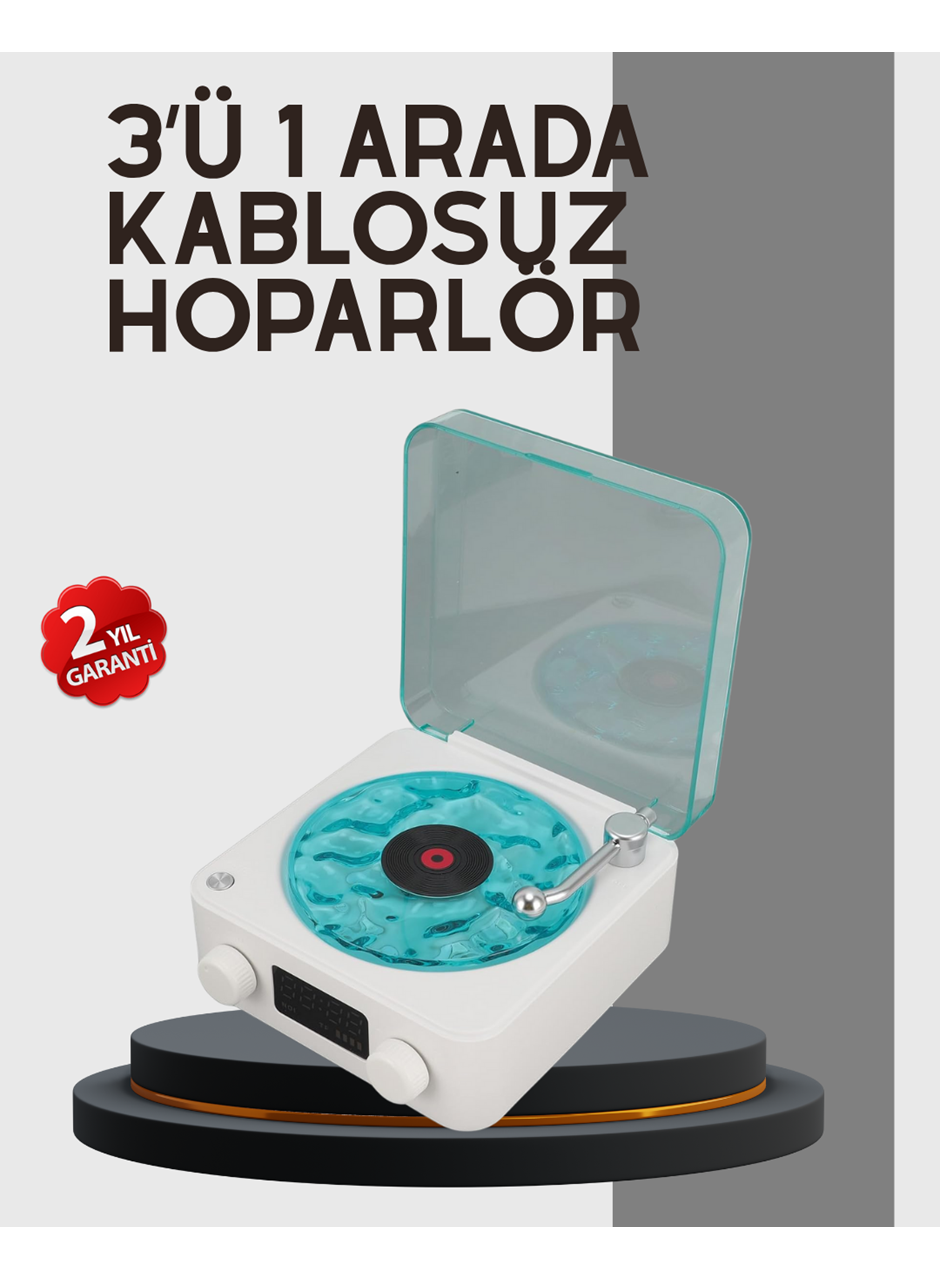 Stereo Sesli Gece Lambalı Bluetooth Hoparlör – Şık Vintage Tasarım