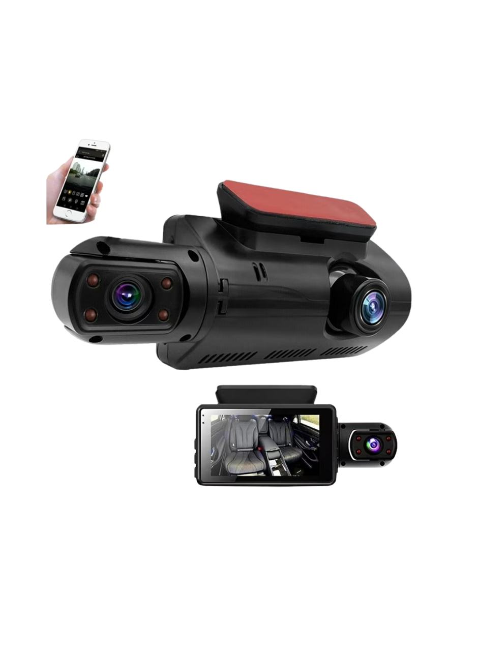 Araç İçi ve Ön Kameralı 3 İnç IPS Ekranlı Full HD Güvenlik Kamerası