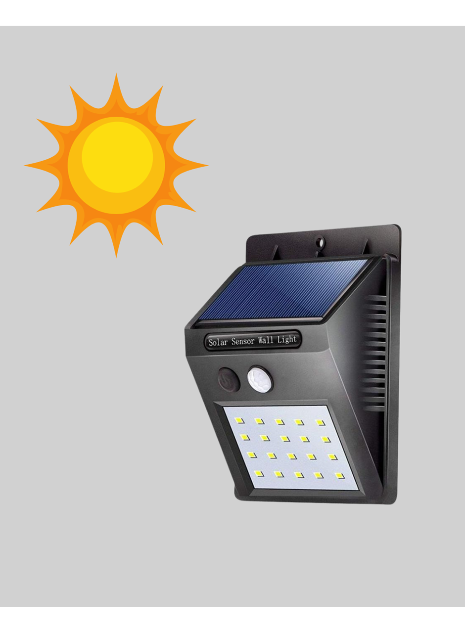 Solar Güçlü LED Dış Mekan Lambası – Güneş Enerjisiyle Şarj Olan Sensörlü Bahçe Işığı