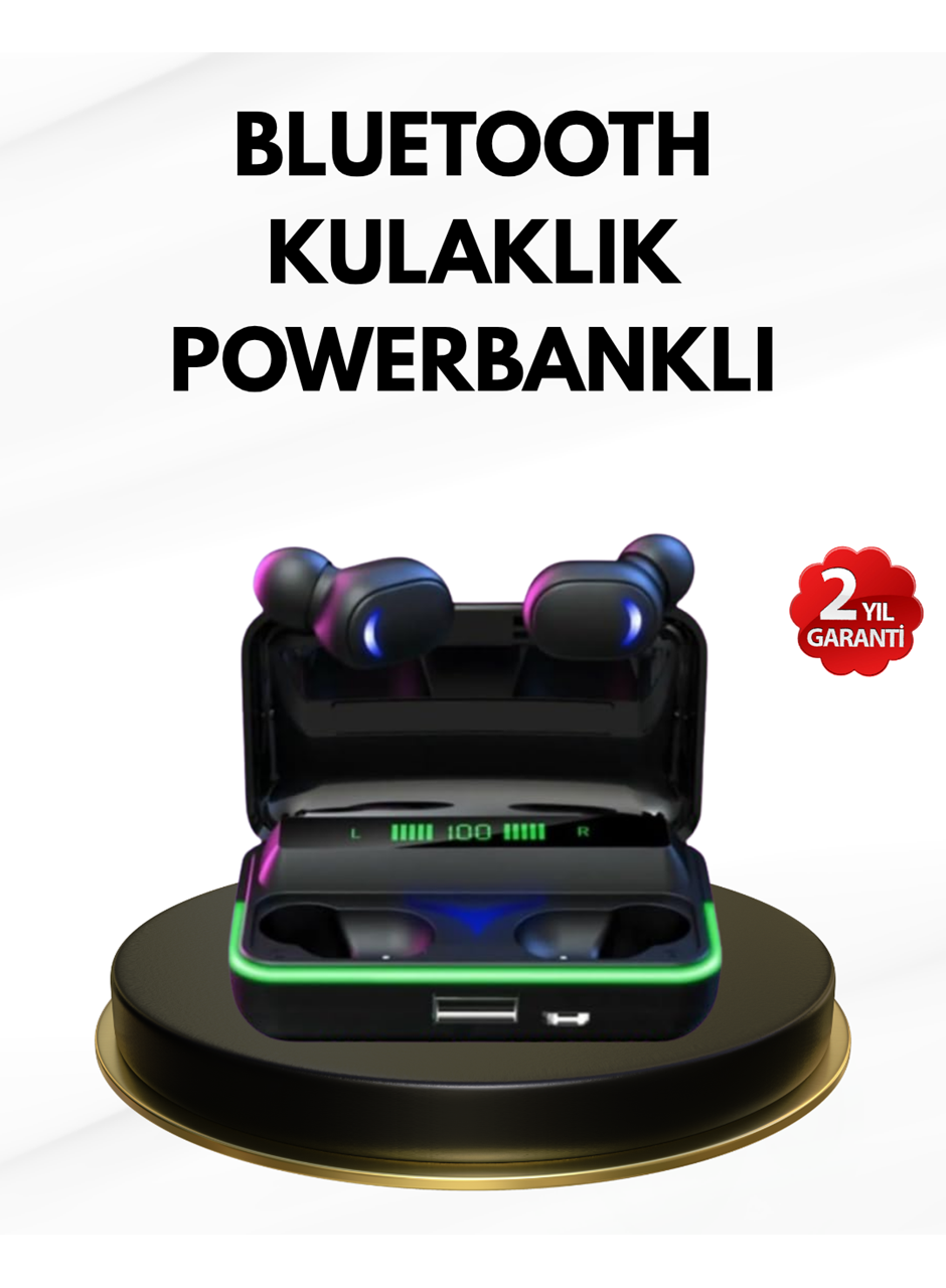 E10 Kablosuz Bluetooth Kulaklık – 3D Ses, Powerbank Şarj Kutusu