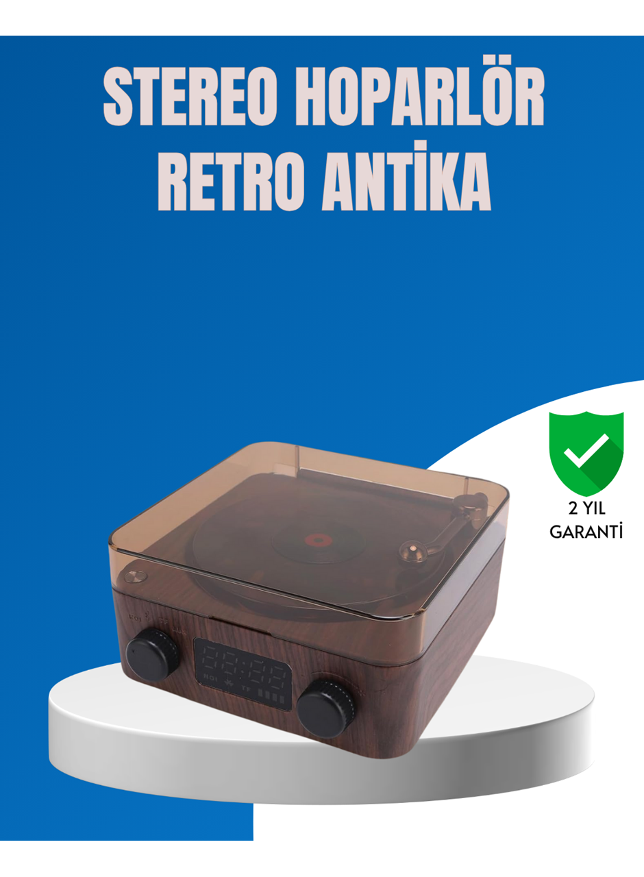 Stereo Bluetooth Hoparlör – Gece Lambalı ve Saat Göstergeli