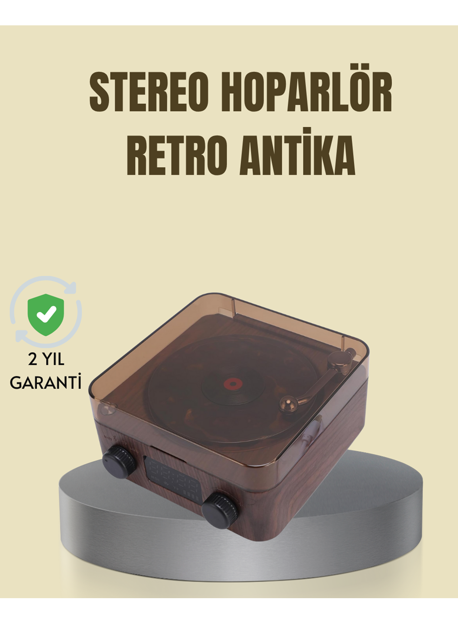 Saatli Gece Işıklı Hoparlör – Modern ve Vintage Tasarım