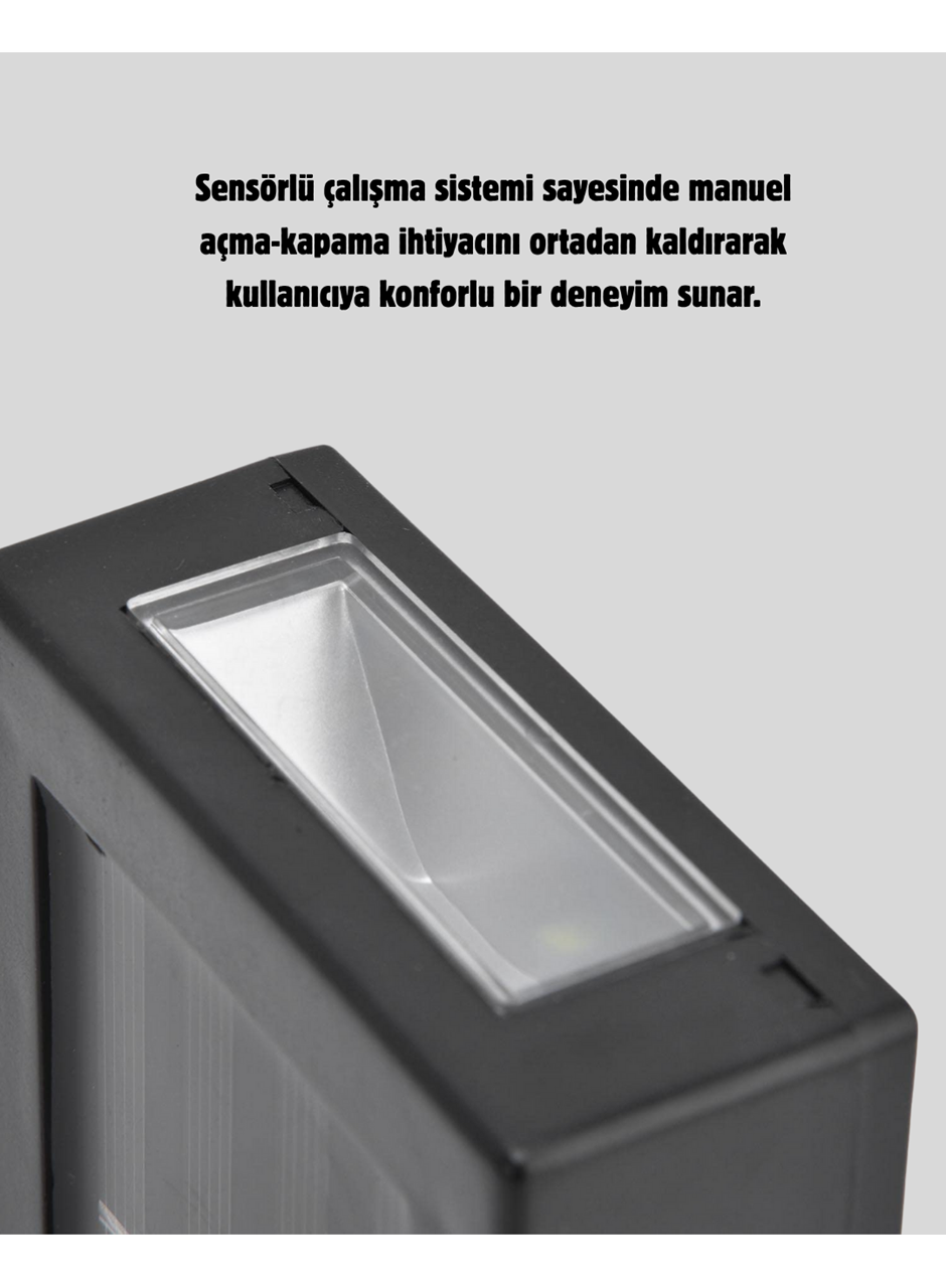 Solar Güçlü 6 LED Dış Mekan Lambası – Otomatik Aç/Kapa Işık Sensörlü Aydınlatma