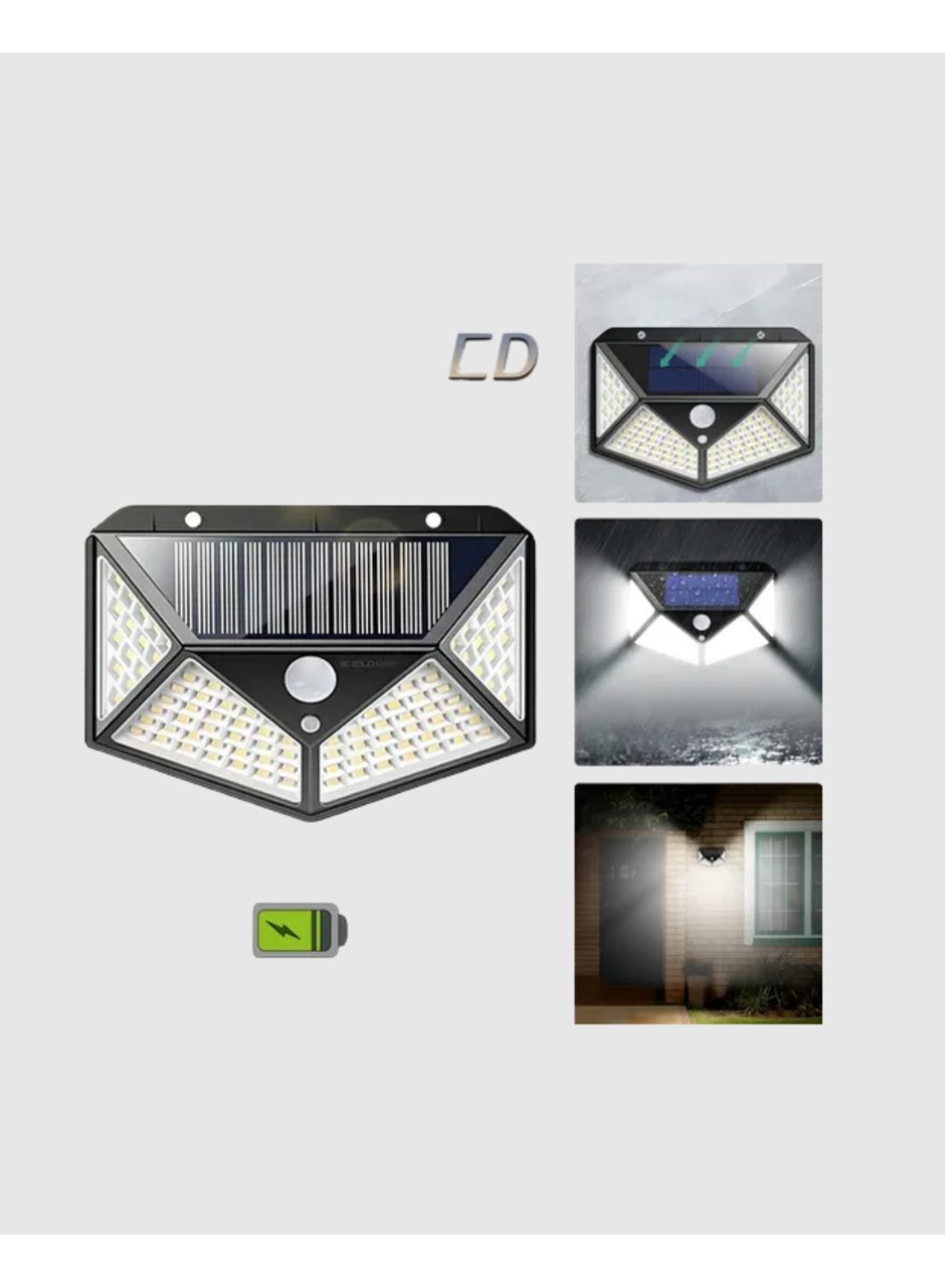 Solar Güçlü 100 LED Bahçe Lambası – Enerji Tasarruflu, Suya Dayanıklı ve Geniş Açılı Işık