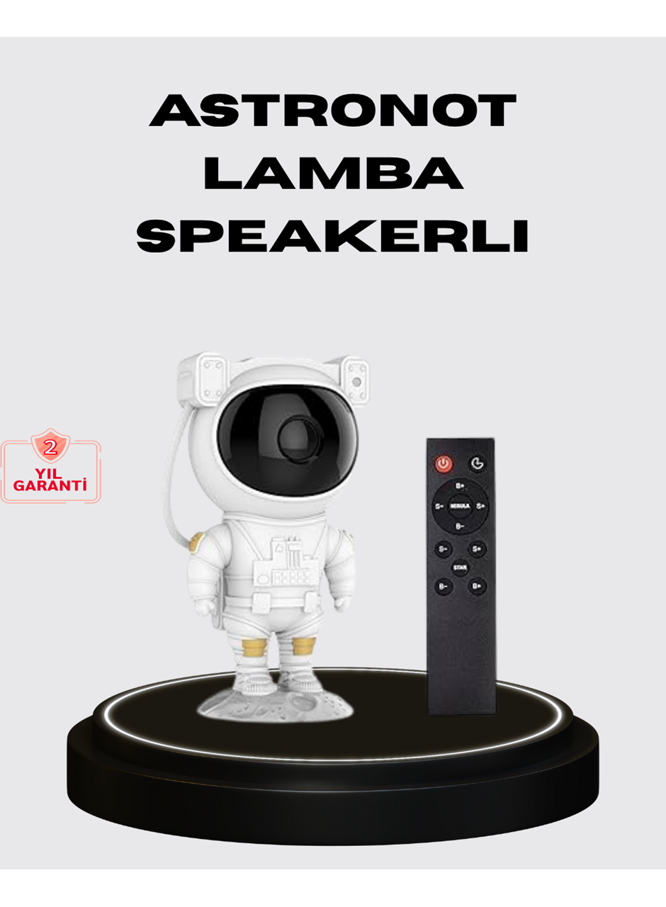 8 Efektli Astronot Galaxy Projektör Uzaktan Kumandalı LED Gece Lambası