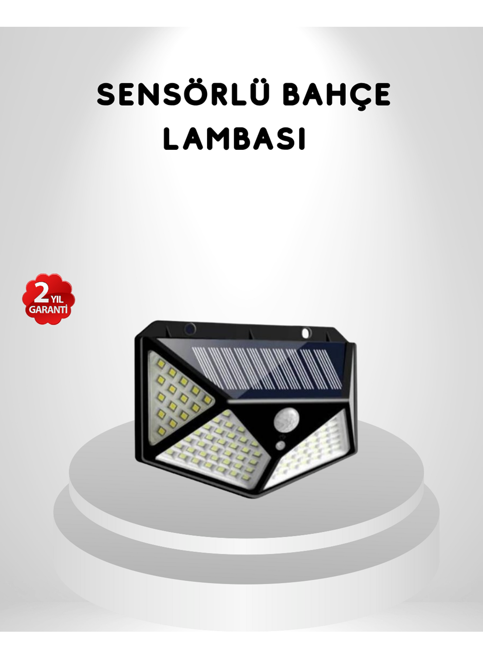 100 LED Güneş Enerjili Bahçe Lambası – PIR Sensörlü, IP65 Su Geçirmez Dış Mekan Aydınlatma