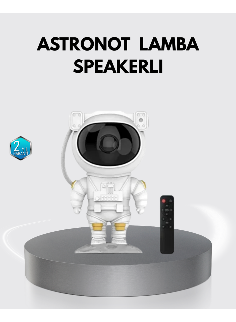Astronot Şekilli Galaxy Projeksiyon Lambası Nebula Efektli Dekoratif Lamba