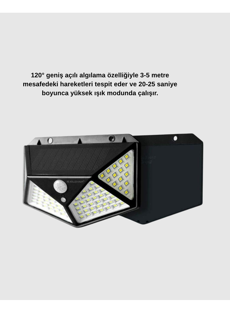 100 LED Güneş Enerjili Bahçe Lambası – PIR Sensörlü, IP65 Su Geçirmez Dış Mekan Aydınlatma