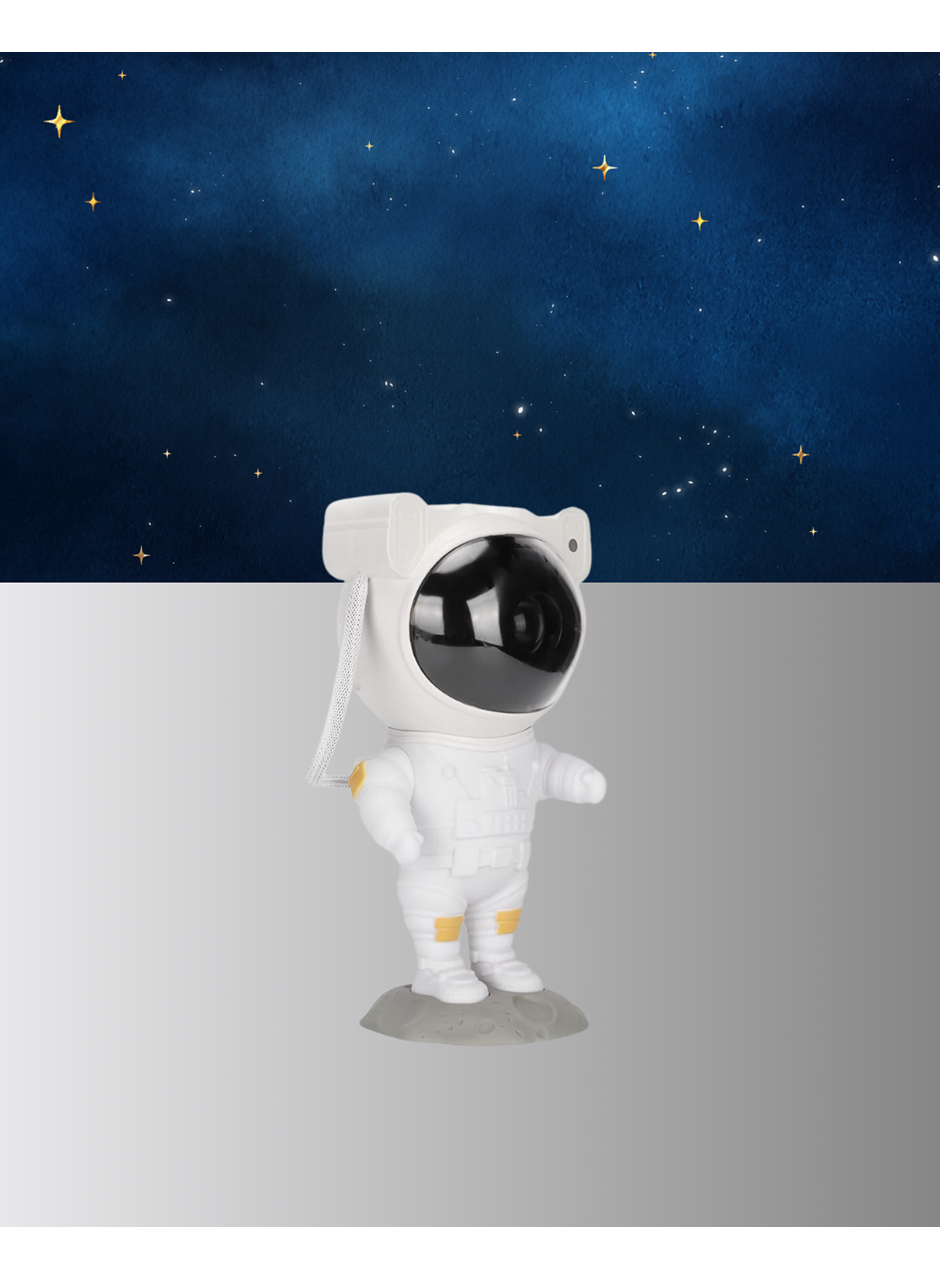 Astronot Yıldız Projeksiyon Lambası 8 Efektli Uzaktan Kumandalı Gece Işığı
