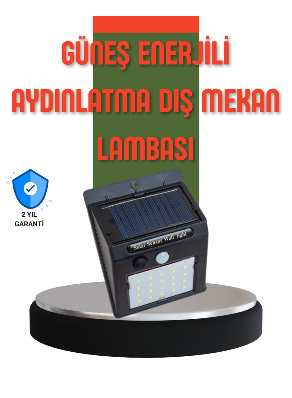 Hareket Sensörlü Güneş Enerjili Dış Mekan LED Lamba 100/144 LED