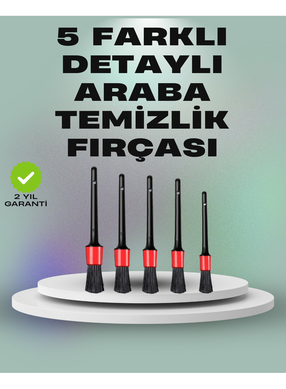 5'li Araç Temizlik Fırça Seti-Detaylı Temizlik İçin Çok Amaçlı Fırçalar