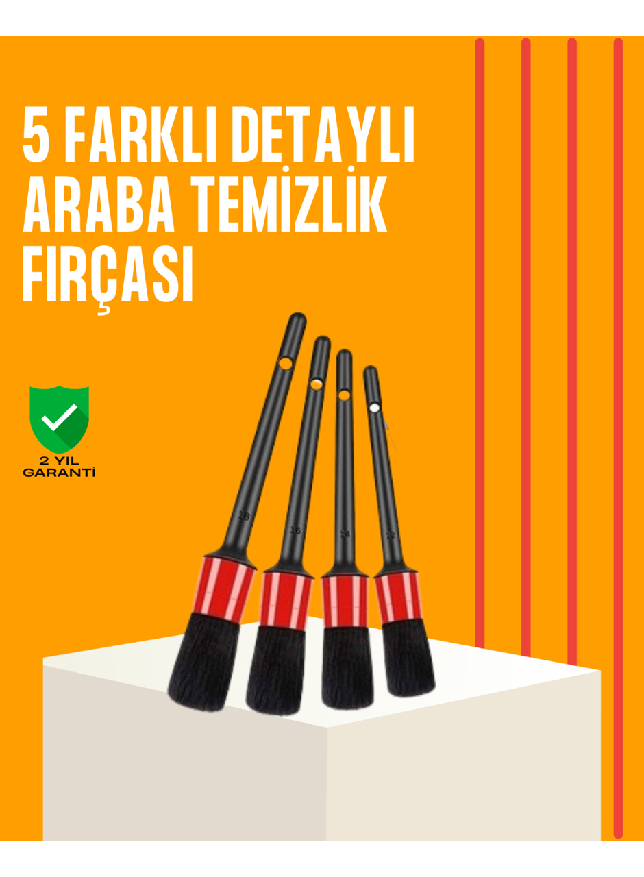 Araba Temizliği İçin 5 Parça Fırça Takımı