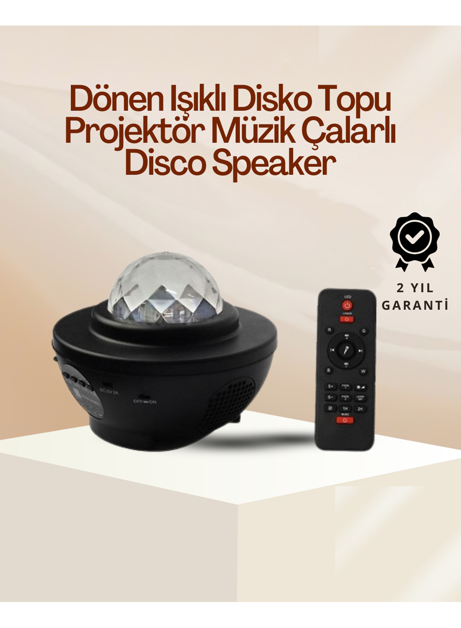 Yıldız & Okyanus Dalga Projektörü – Bluetooth / USB Hoparlörlü