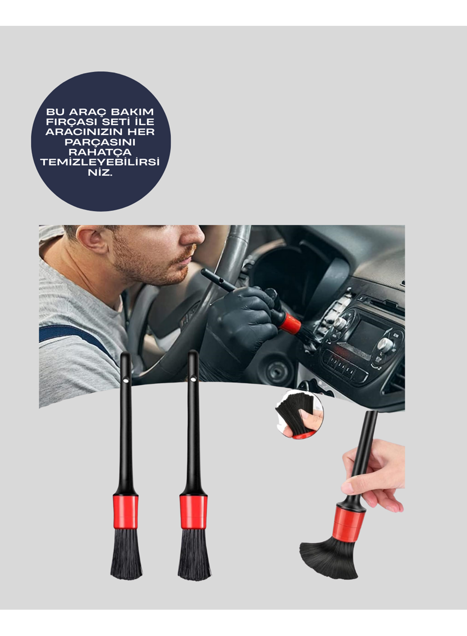 Yumuşak Kıllı Araç Bakım Fırça Takımı
